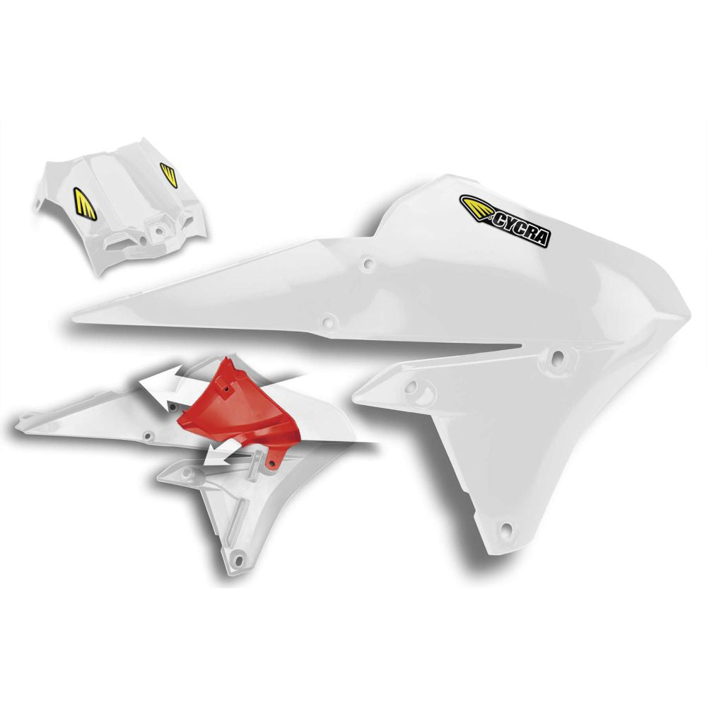Cycra Powerflow Intake Radiator Shroud White - 1CYC-1778-42