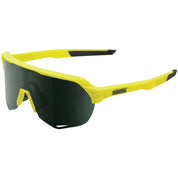 100% S2 Sunglasses Soft Tact Banana with Grey Green Lens - 61003-004-74