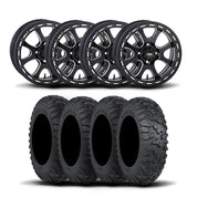 ITP Tsunami 15" Matte Black Wheels And Terra Claw Tires [30x10R-15]