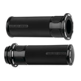 Harley FXDB Dyna Street Bob 2007-2014Slot Track Fusion Grips Black by Arlen Ness