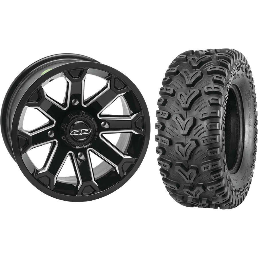 Set of 2 Mounted Wheel and Tire Kit Wheel: 14x7 5+2 4/137 Tire: 28x10-14 6 Ply