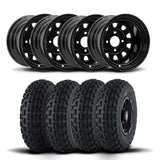 ITP Delta Steel 12" Wheels And Holeshot ATR Tires [25x10-12]