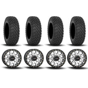 System 3 SB-3 Beadlock Machined/Matte Black 15" Wheels And RT320 Tires [32x10R-15]