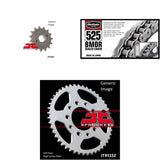 525 BMOR Chain Black/Gold, Front & Rear Sprocket Kit HONDA VT600C Shadow 1988
