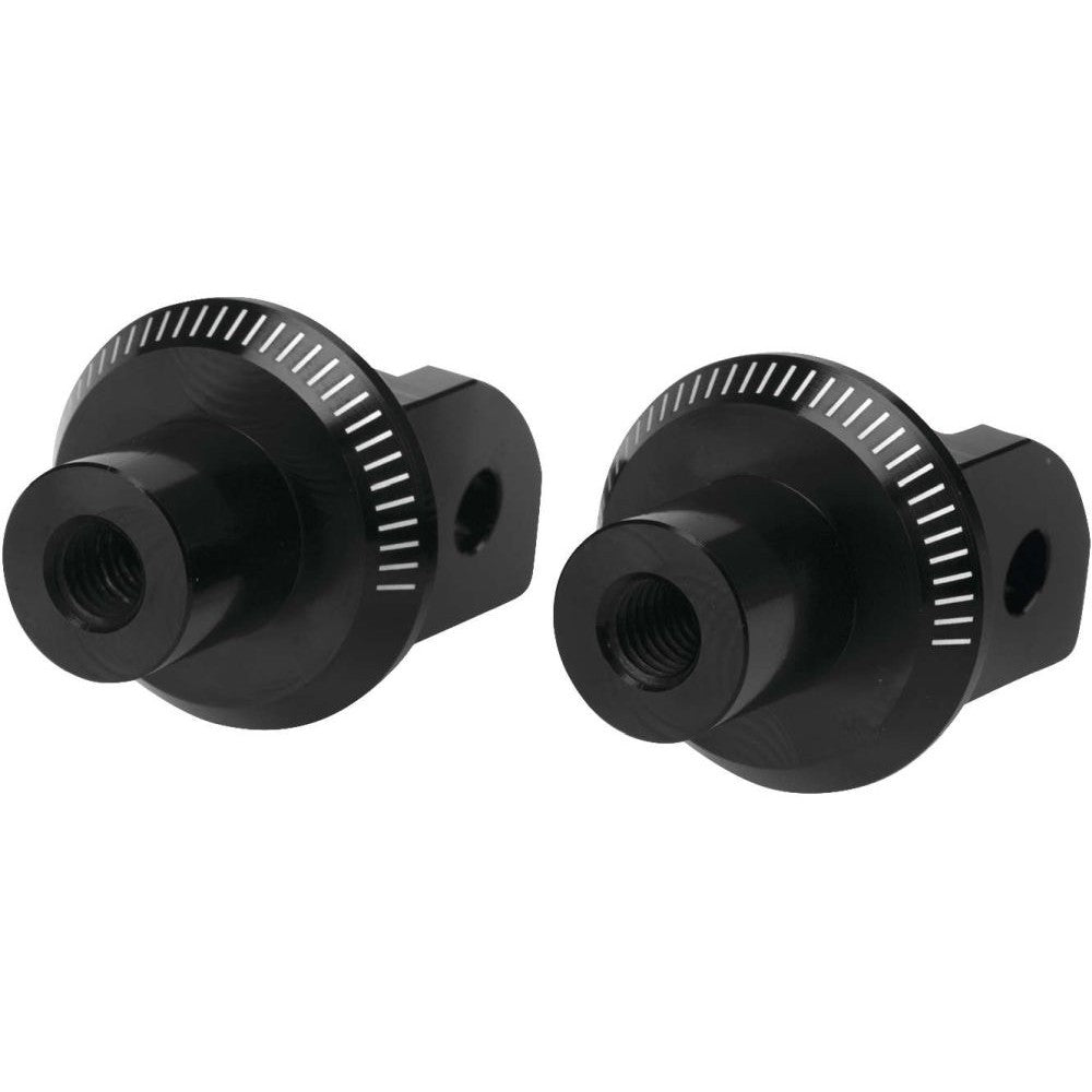 Puig Adventure Footpeg Adaptors Black Rear - 6997N
