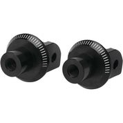 Puig Adventure Footpeg Adaptors Black Rear - 6997N