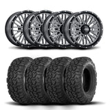 Rines ITP Momentum de 14" mecanizados en negro y neumáticos Ultra Cross R-Spec [29x9-14]