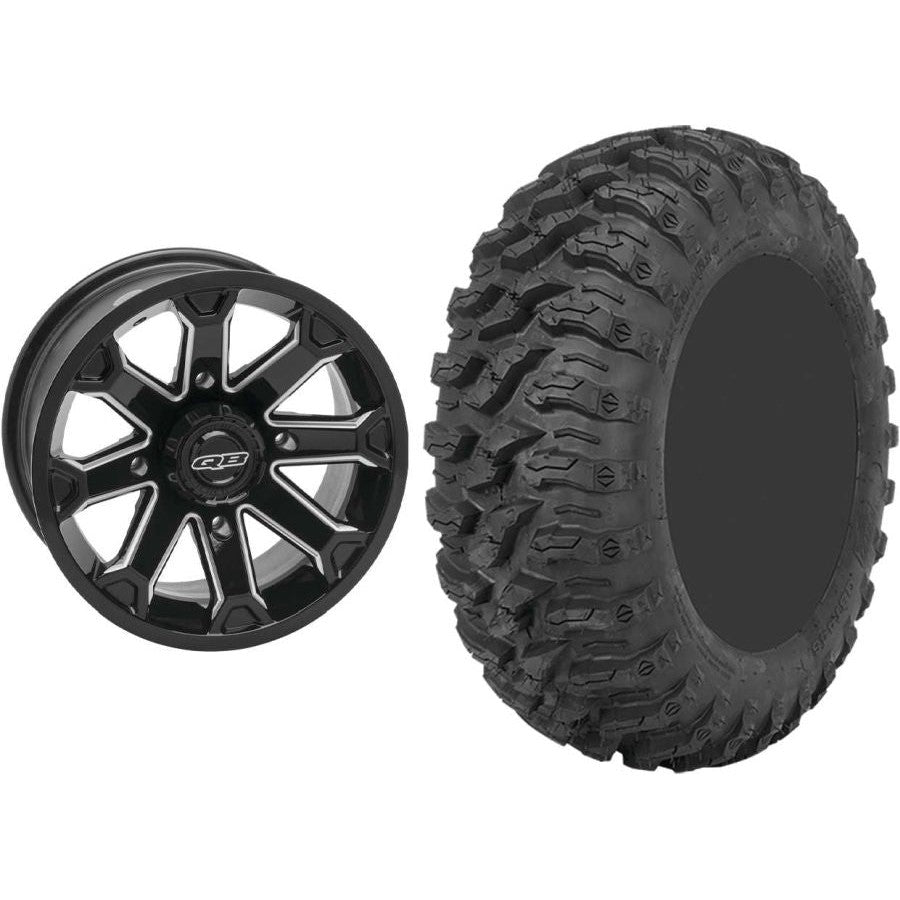 Set of 2 Mounted Wheel and Tire Kit Wheel: 15x7 4+3 4/156 Tire: 28x10-15 8 Ply