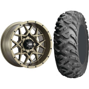 Set of 2 Mounted Wheel and Tire Kit Wheel: 14x7 5+2 4/110 Tire: 26x11-14 6 Ply