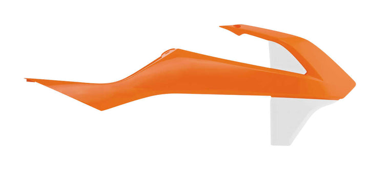 Acerbis 16 Orange/White Radiator Shrouds for KTM - 2685961362