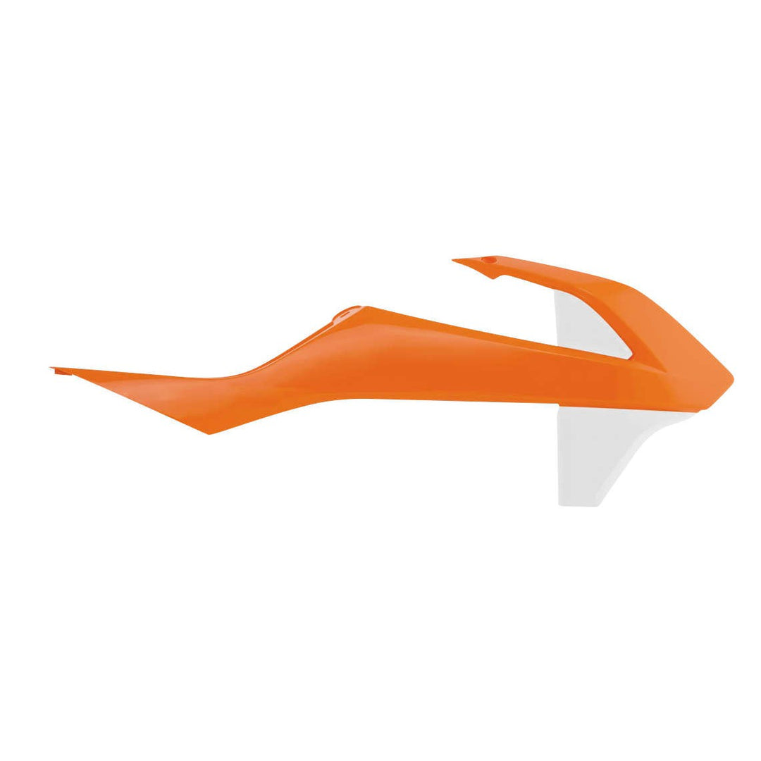Acerbis 16 Orange/White Radiator Shrouds for KTM - 2685961362