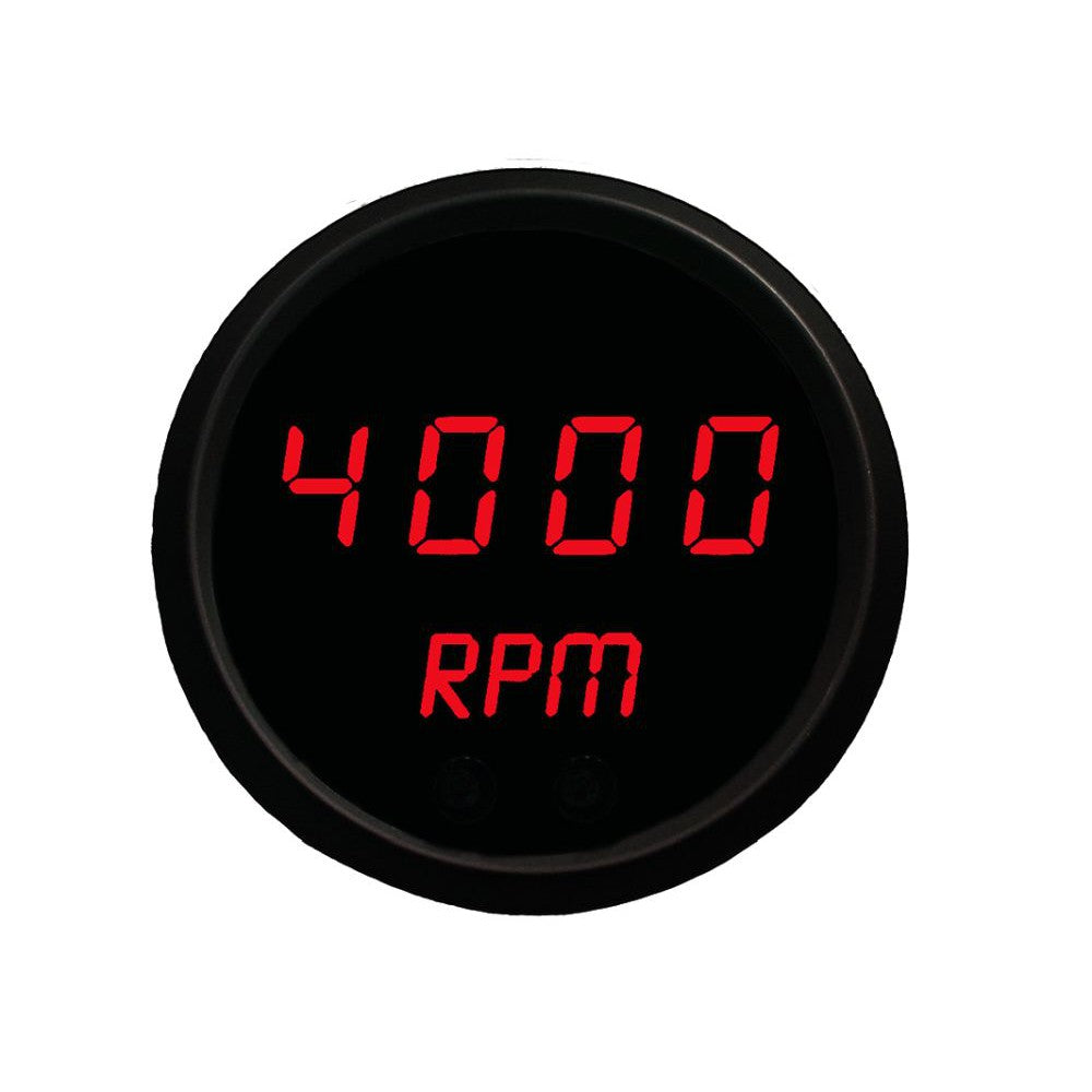 Intellitronix Programmable Digital Mini-Tachometer 2 1/16" in Black Trim - Red