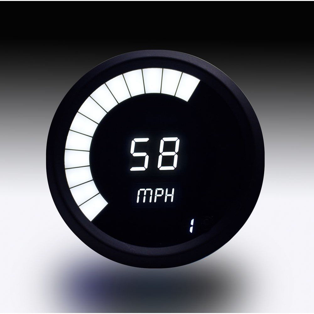 Intellitronix Speedometer Bargraph Memory Programmable Black Bezel - White