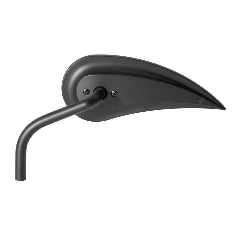 Arlen Ness RAD III Left Steel Stem Black Teardrop Mirror 13-082