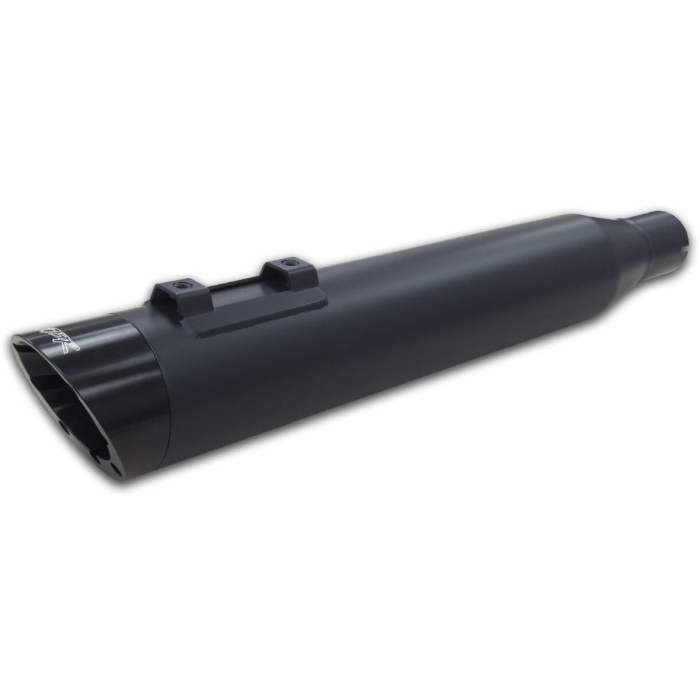 Two Brothers Racing Comp-S 2-into-1 Black Full Exhaust System With Black Slash Cut Cap 005-4640199-BS