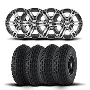 ITP SS212 12" Machined Black Wheels And Holeshot ATR Tires [25x10-12]