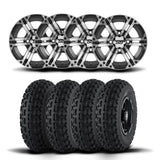 ITP SS212 12" Machined Black Wheels And Holeshot ATR Tires [25x10-12]