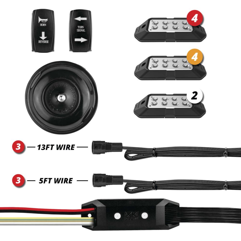 XK Glow 10 Piece Plug-And-Play Street Legal Conversion Kit - XK-DT-ADV