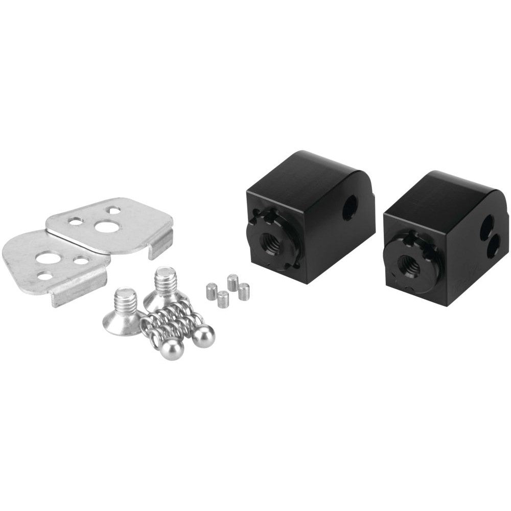 Puig Adjustable Footpeg Adaptors Passenger Black - 20254N
