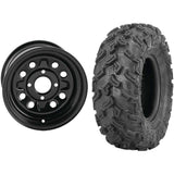 Set of 2 Mounted Wheel and Tire Kit Wheel: 12x7 4+3 4/156 Tire: 12x11-12 6 Ply