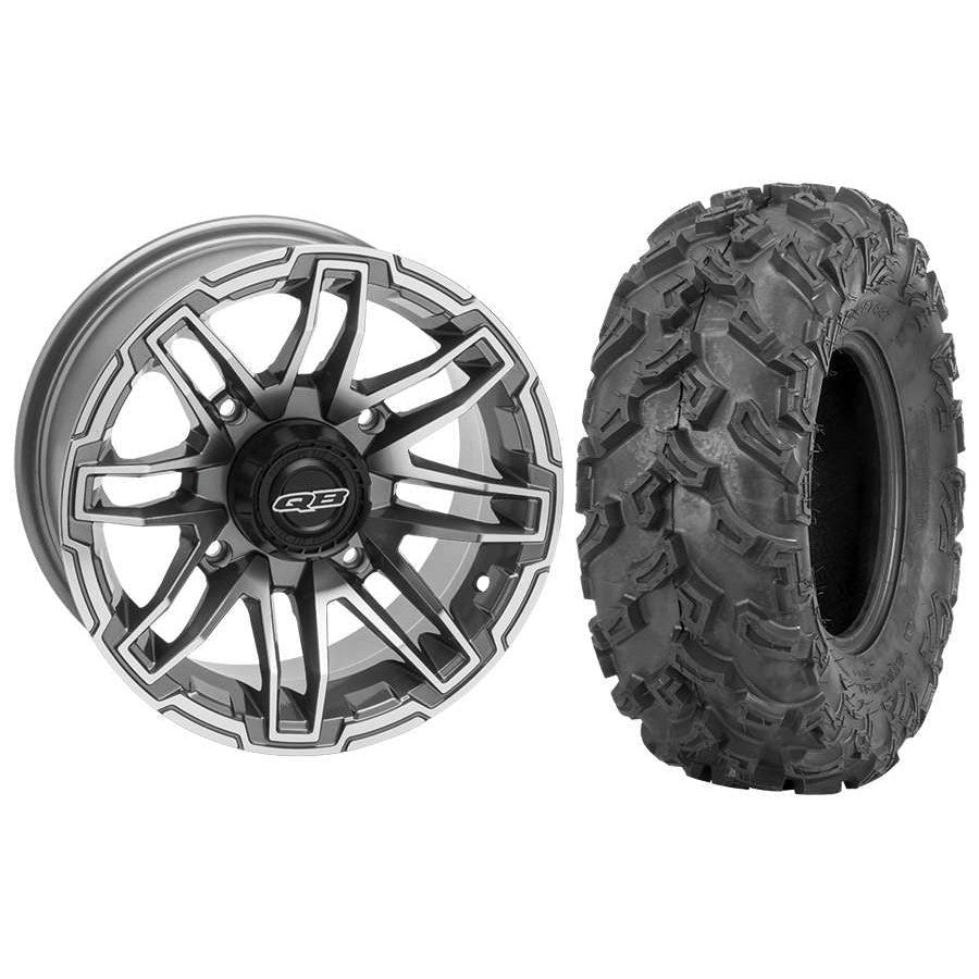 Set of 2 Mounted Wheel and Tire Kit Wheel: 14x7 5+2 4/110 Tire: 26x11-14 6 Ply