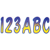 3 LETTER & NUMBER KIT YELLOW / PURPLE