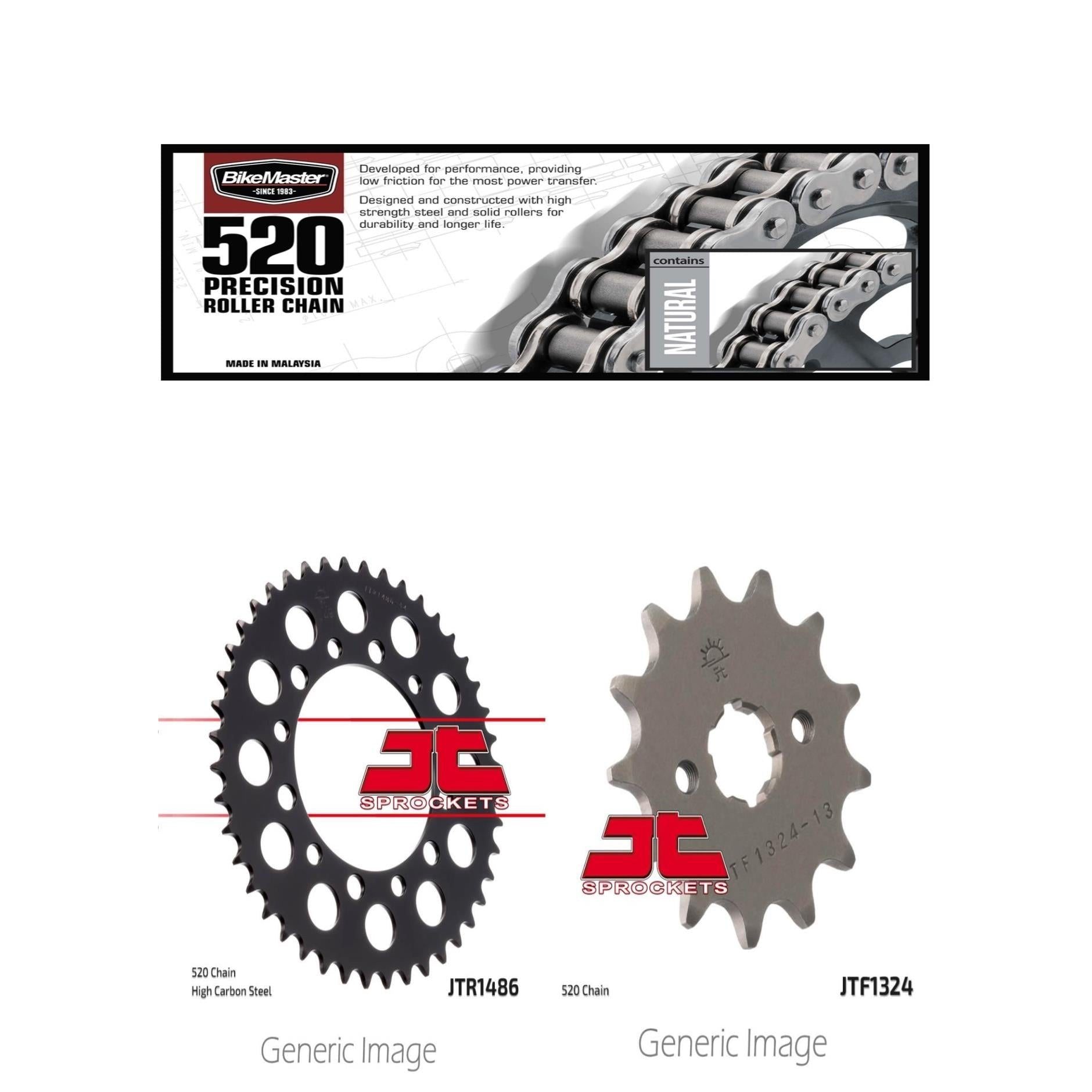 520 Precision Chain,Front & Rear Sprocket Kit HONDA TRX200 FourTrax 1990-1991