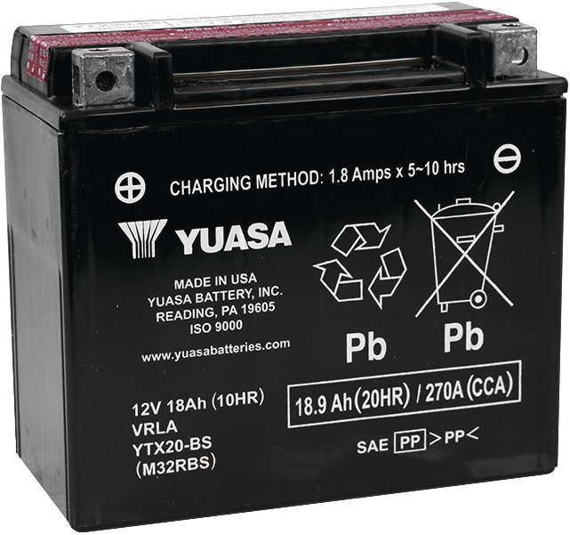 Yuasa AGM Maintenance Free Battery - YUAM6230X