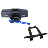 Kit de cabrestante para ATV Viper V2, carrete estándar de 2087 kg con cuerda sintética negra de 12 m y soporte para Honda Foreman 500 (2012-2013)