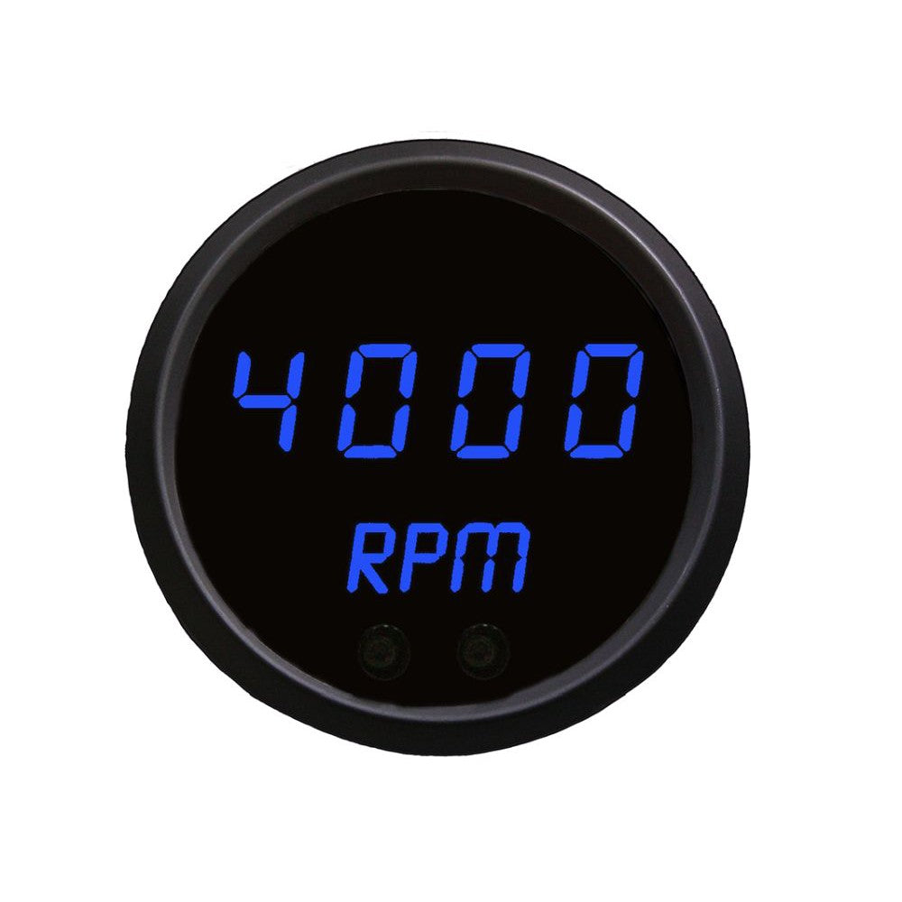Intellitronix Programmable Digital Mini-Tachometer 2 1/16" in Black Trim - Blue