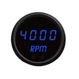 Intellitronix Programmable Digital Mini-Tachometer 2 1/16" in Black Trim - Blue