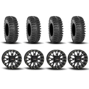 System 3 ST-3 Simulated Beadlock Matte Black 15" Wheels And XT400 Tires [35x10R-15]