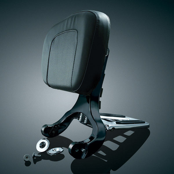 Kuryakyn Multi Purpose Driver Passenger Backrest Adjustable Black Luggage Rack