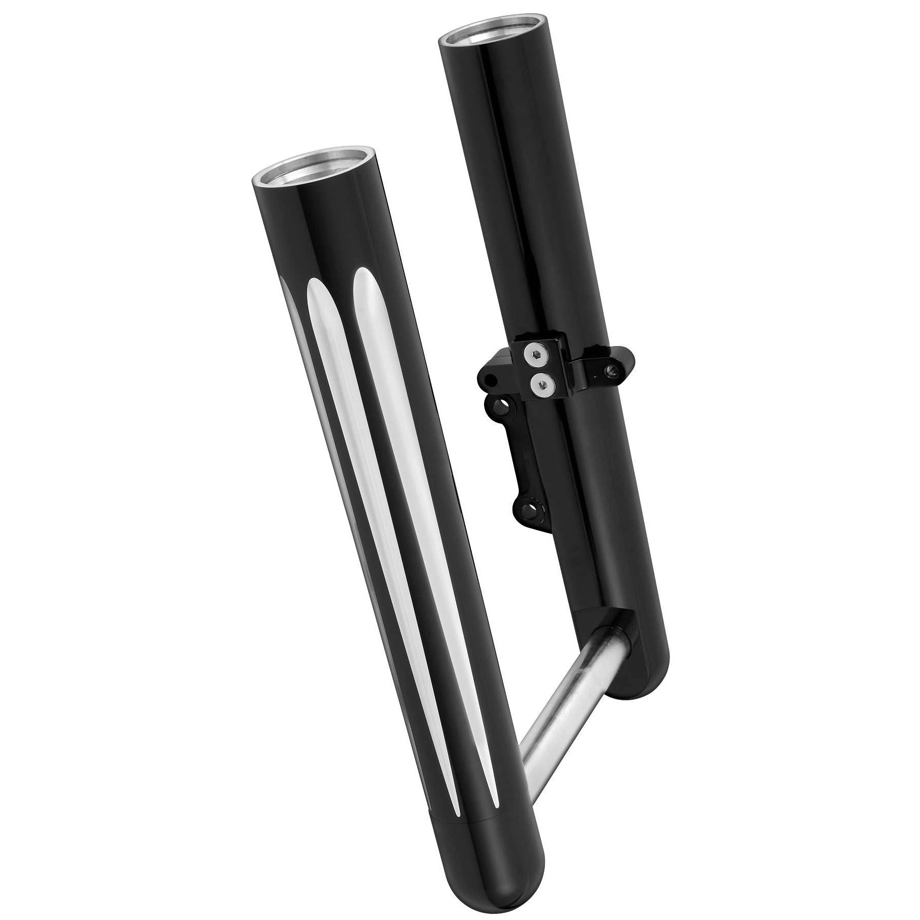 Arlen Ness Hot Fork Legs Lower Sliders Dual Disc Deep Cut Black Harley 14-17 FL