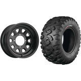 Set of 2 Mounted Wheel and Tire Kit Wheel: 14x7 4+3 4/156 Tire: 26x9-14 8 Ply