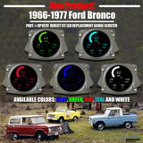 Panel de indicadores LED digital de repuesto OEM Intellitronix Green para Ford Bronco 1966-1977