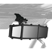 ATV/UTV Tek Center Rear View Mirror with Dual Blindspot Mirrors Black
