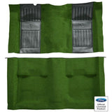 ACC Replacement Carpet Kit For 1971-1973 Ford Mustang Mach I with 2 Green Running Pony Inserts Fastback - CHOOSE COLOR