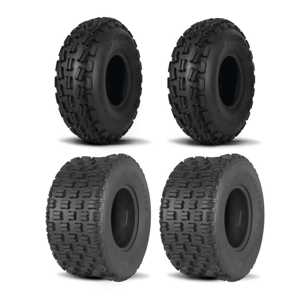 Kenda Set of Two K300 Dominator Tires (4 Ply) [22x8-10F] And Two (4 Ply) [22x11-10] Tires