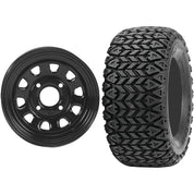 Set of 2 Mounted Wheel and Tire Kit Wheel: 12x7 4+3 4/156 Tire: 25x10.5-12 4 Ply