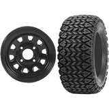 Set of 2 Mounted Wheel and Tire Kit Wheel: 12x7 4+3 4/156 Tire: 25x10.5-12 4 Ply