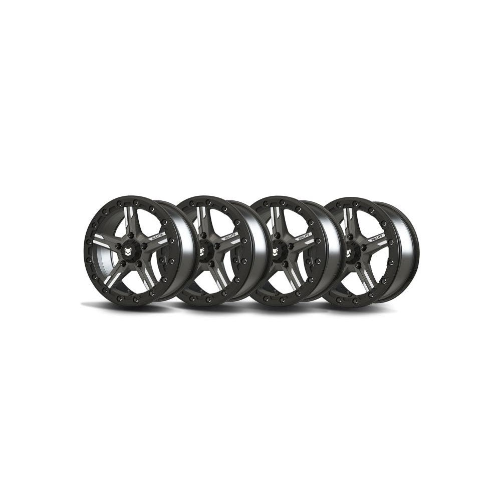 Bullite Set of 4 Shurikene Wheel 15X7.0 Gun Metal/Black 5/114.3 5+2