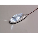 K&S 25-9504B Led Marker Lights, MinI-Flush Mt Chrome Body, Wht/clr 1 Led