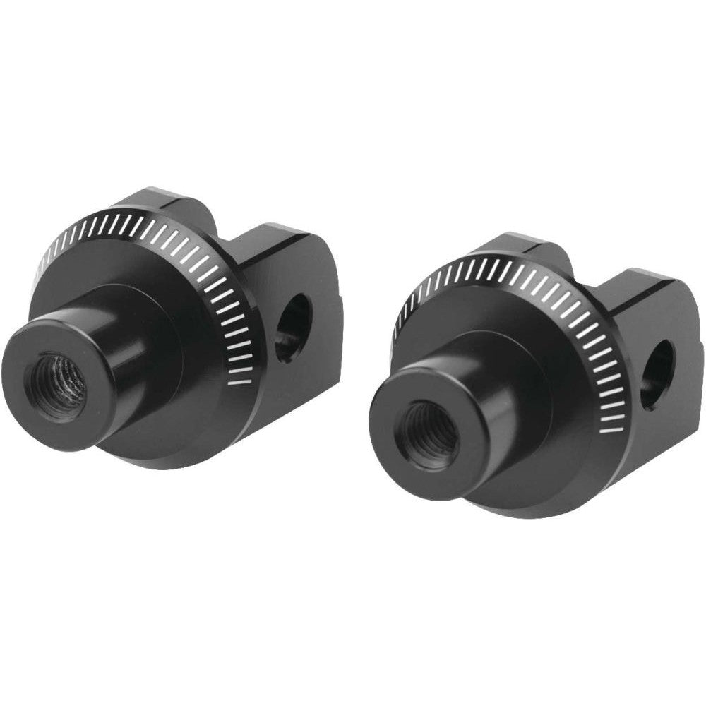 Puig Adventure Footpeg Adaptors Black Front - 6453N