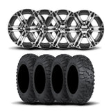 Rines ITP SS212 de 15" mecanizados en negro y neumáticos Terra Claw [30x10R-15]