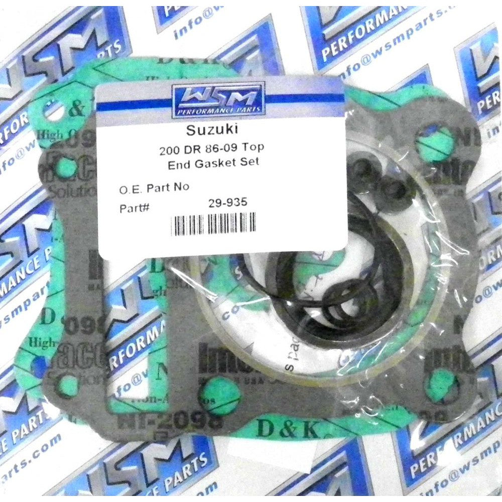 WSM Top End Gasket Kit For Suzuki 200 DR 86-09 29-935