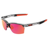 100% Sportcoupe Sunglasses Cyrstal Smoke with Purple Mirror Lens - 61020-253-72