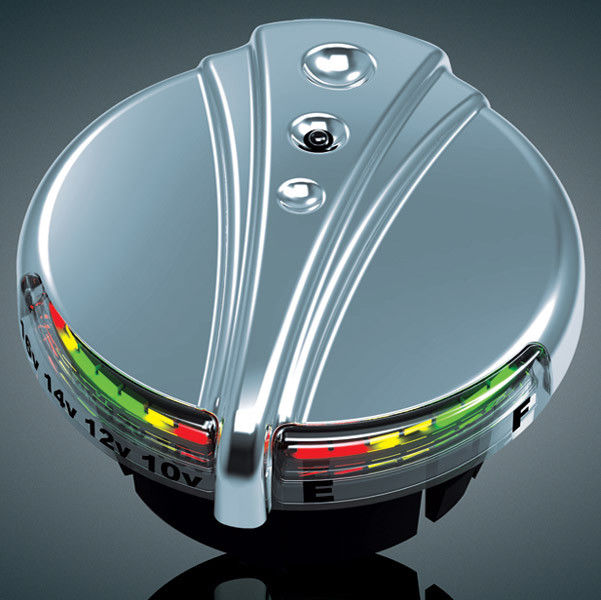 KURYAKYN CHROME DECO FUEL BATTERY GAUGE 2000-2017 HARLEY DAVIDSON SOFTAILS 7281