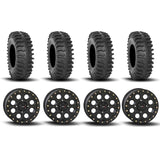 System 3 SB-7 Beadlock Matte Black 15" Wheels And XT400 Tires [33x10R-15]