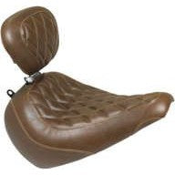 Mustang Wide Tripper Solo Seat Diamond Stitch With Backrest Brown 83022